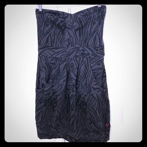 Billabong Tube Dress dark gray / Black leopard